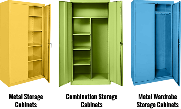 Metal Storage Cabinets Jorgenson Lockers, Metal Shelving With Doors